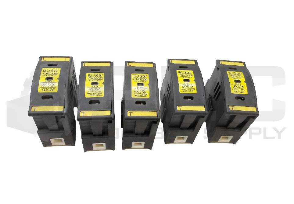 LOT OF 5 BUSSMANN JTN60060 FUSE HOLDER 35-60A 600VAC