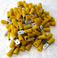 Workman LT403 Terminal 1/4 Male 10/12 Galvanized 100 Pieces Yellow Electrical