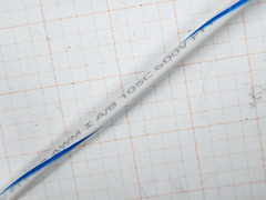 Southwire #18awg Stranded Bare Copper UL-1015 Lead Wire White w/ Blue /100ft