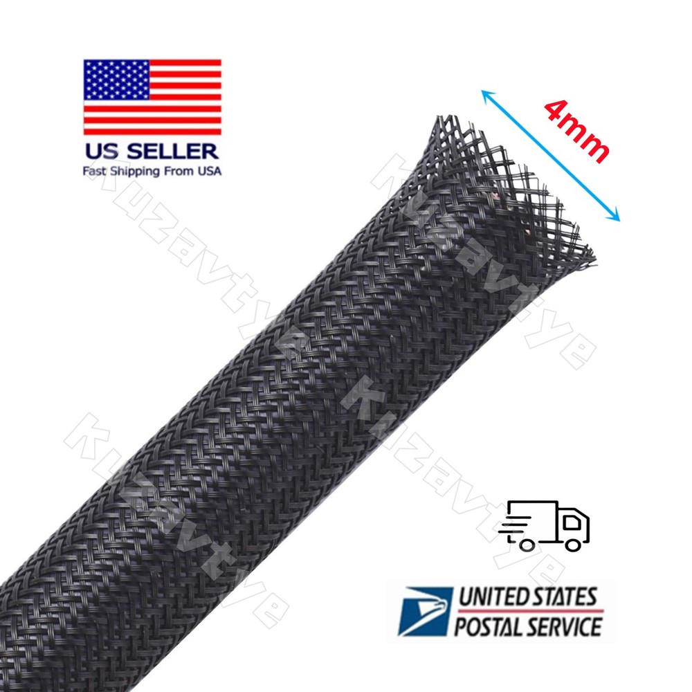 5/10M Cable Management Sleeve Protector Wire Loom PET Expandable Wire Sleeving