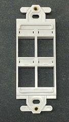 MOLEX WDP-00004-02 4-PORT WALL FACEPLATE WHITE (LOT OF 10) DECORATOR *FREE SHIP*
