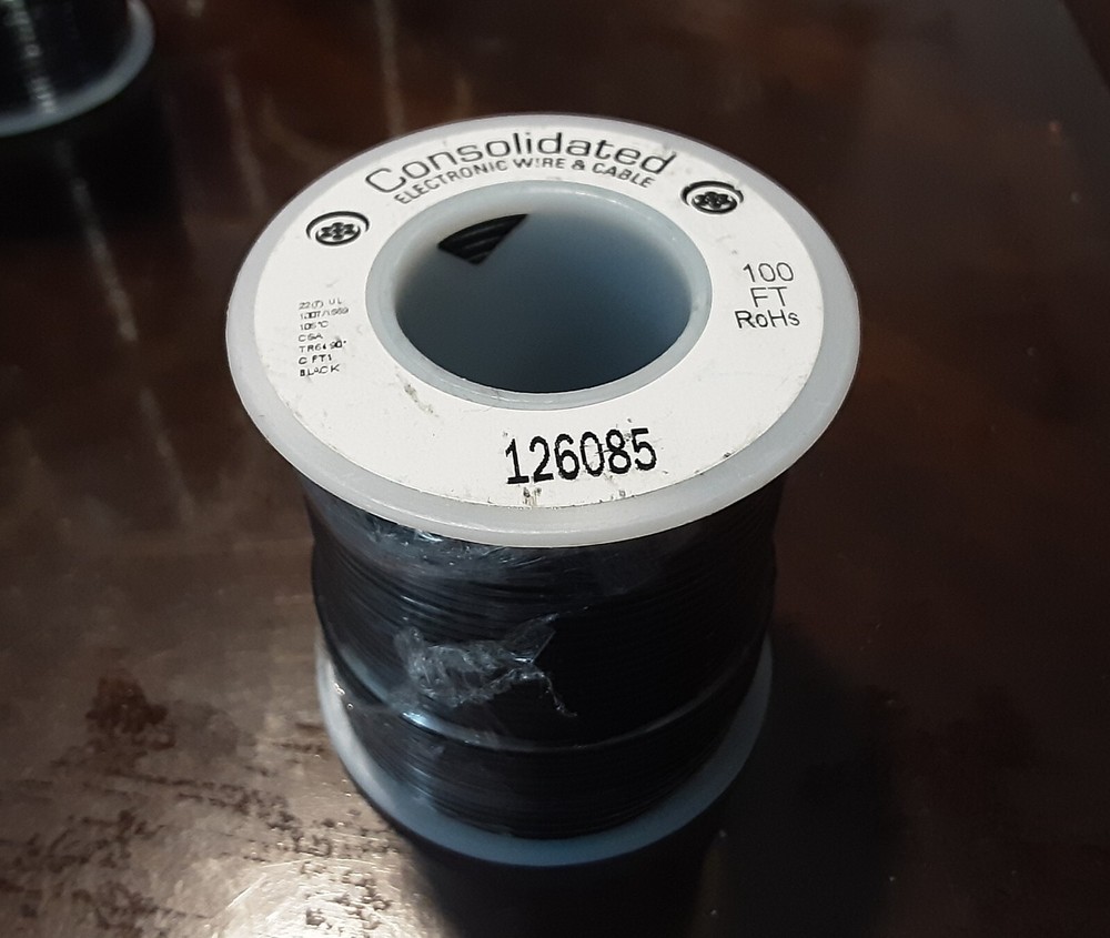 Consolidated Electronic Wire and Cable 100ft Black RoHs