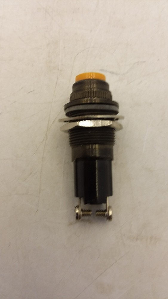 DIALIGHT PILOT PANEL INDICATOR LIGHT AMBER LENS BLACK NICKEL PLATED