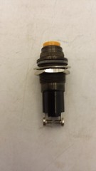 DIALIGHT PILOT PANEL INDICATOR LIGHT AMBER LENS BLACK NICKEL PLATED