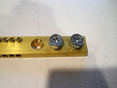 New Brass 36 Hole (Tunnel) Earth Neutral Ground Bar, 1 Screw, 165 Amp, 5mm Hole