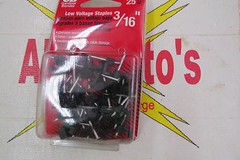 Gardner Bender PSB-1600, Low Voltage Staples, 3/16″ pkg of 25, black