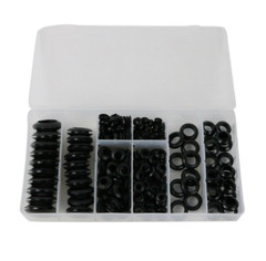 200pcs Rubber Grommet Assortment Set Electrical Wire Juncture Gasket Kit Black