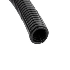 16 M 6.5 x 10 mm Plastic Split Corrugated Conduit Tube for Garden,Office Black