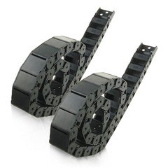 US Stock R38 18mmx37mm Plastic Semi Closed Cable Drag Chain Carrier 1 Meter 2Pcs