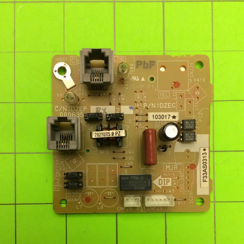 Panasonic UF-780 Panafax Fax Machine Dzec Dzep Port Jack IO Board F33AS0313