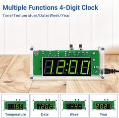 4-Digit Digital DIY Alarm Clock Kits Soldering Practice for Students Electronic