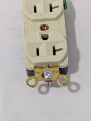 Hubbell Straight Blade Duplex Receptacle: NEMA 5-20R, 20 Amps HBL5352I