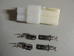 5 Sets 2 Pins Male Female Power Connectors ~ 6.3mm Spade type Molex Like
