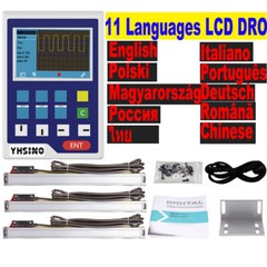 New 3 Axis LCD Dro Set Digital Readout System Display and 3 PCS 5U Linear