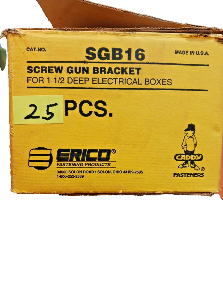 CADDY SGB16 SCREW GUN BRACKET 16″ for 1-1/2″ DEEP BOXES (SOLD BY THE LOT OF 25)