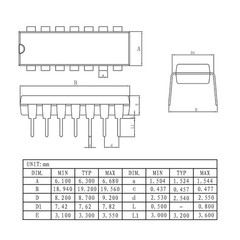 CD40106BE CMOS Hex Schmitt-Trigger Inverter IC DIP-14 Package 12-Pack
