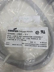 Cooper Crouse-Hinds CHDN-EFB-T1 Mini-Line D Net Connector Assembly 5 POLE 90°M/F