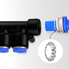 Pneumatic Manifold Union Push In Fitting Air Push Quick Connectors Tube 4-12mm