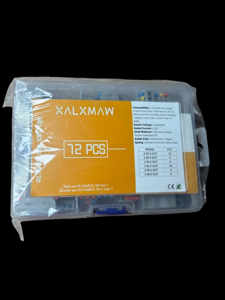 XALXMAW 72PCS Mini Quick Wire Connector Set Lever Nuts Electrical Connectors New