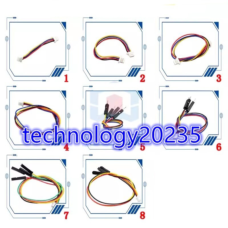 5PC NEW Jst1.0sh1.04-pin Dupont cable with socket male For STEMMA QT/QWIIC #YT
