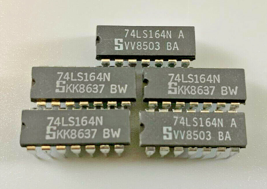 (LOT OF 5) SIGNETICS 74LS164N 14PIN-DIP 280-22001-249