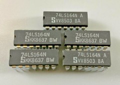 (LOT OF 5) SIGNETICS 74LS164N 14PIN-DIP 280-22001-249