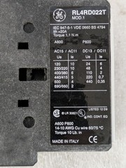 GENERAL ELECTRIC RL4RD022T RL4R 22E RL4RD022TD 24V
