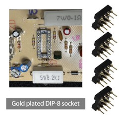 100PC 8 Pin DIP SIP Round IC Socket Adaptor Solder Type Gold Plated Machined USA