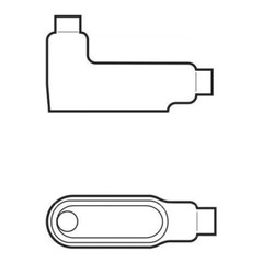 Robroy Industries PRLB37, Rigid Conduit Body, 1 Form 7 Lb Fitting, 1 PC