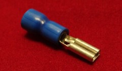 Lot of 46 Pieces Blue Female Spade Terminals 16-14 Wire, Partially Insulated