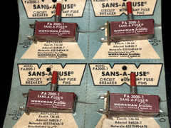 NOS 4x Sans-A-Fuse FA2000-1 Circuit Breaker – Replaces Zenith, Admiral, Motorola