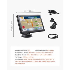 GPS Navigator for Car, 7 inch Touch Screen 16GB GPS Navigation System with Life