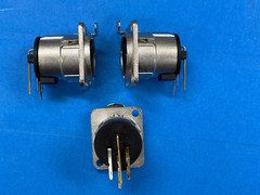 3pcs Neutrik NC3FD Series XLR Audio Connector Panel/Vertical PCB mount Female