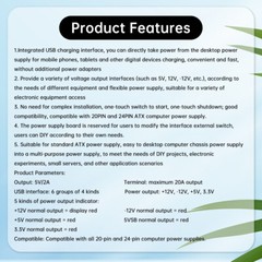 ATX Power Adapter Board USB Charging Desktop PowerSupply Breakout Adapter Module