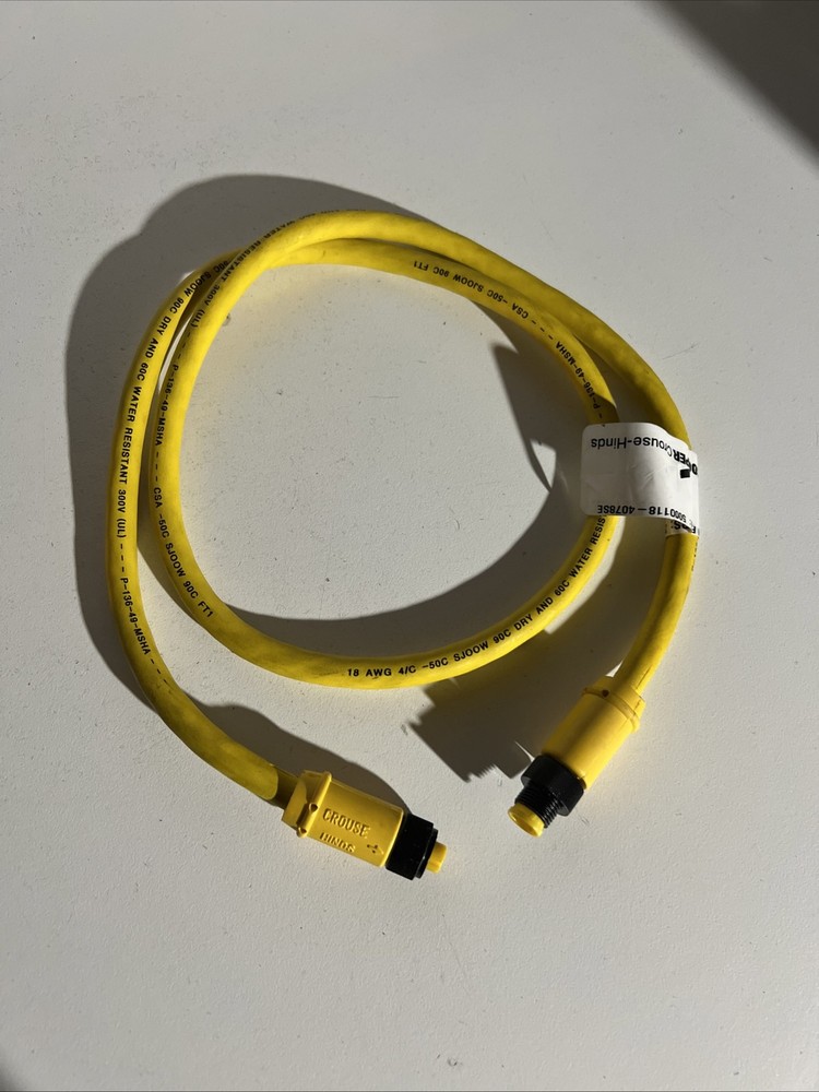 COOPER CROUSE-HINDS 5000118-4080SE MINI 4-POLE, MALE-FEMALE CABLE ASSEMBLY