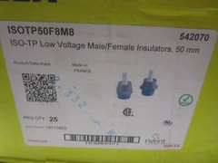 Nvent/Eriflex 542070 ISO-TP Low-voltage insulators. (Box 0f 25). NEW