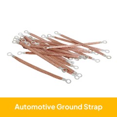 1/4″W 5/16″ Automotive Copper Braid Ground Strap Electric Wire Connect Terminal