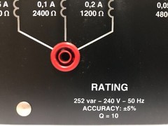 Lab-Volt 8321-0A Inductive Load, 252 var, 240V, 50 Hz, Accuracy: +/- 5%, Q = 10