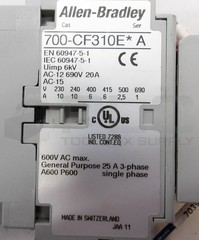 ALLEN BRADLEY 700S-CF620EJC /A SAFETY RELAY W/ 700-CF310E* /A W/ 100S-F /B