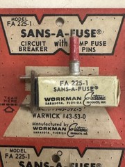 Sans-A-Fuse FA 225-1 Circuit Breakers 6x NOS – Replaces RCA 945-392-5 & Warwick