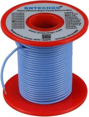 BNTECHGO 22 Gauge Silicone Wire Spool 100 ft Blue Flexible 22 AWG Stranded Tinne