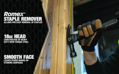 Romex Staple Remover Hammer 18 Oz Head with Smooth Face