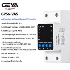 GEYA Digital Display Voltage Current KWH Protector Protect 2P 40/63/80A 220 GPS6