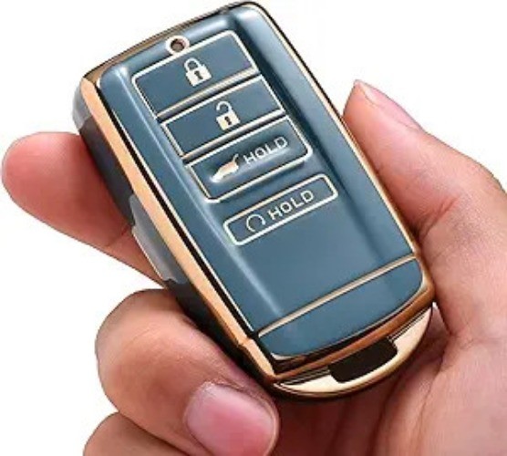 Soft TPU Key Fob Case Protector for 2018-2023 Acura MDX RDX RLX ILX TLX in Gold