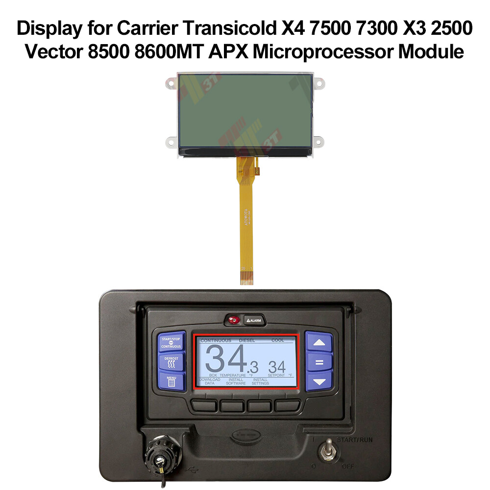 Display for Carrier Transicold X4 7300 X3 2500 Vector 8500 APX 8600MT Module