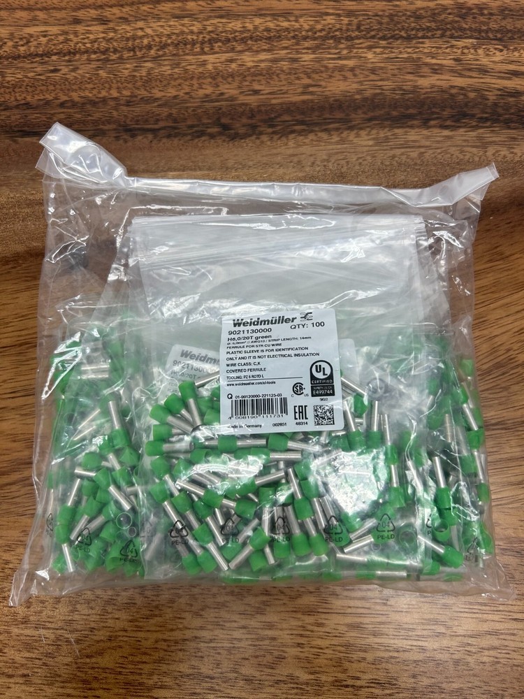 Weidmüller 9021130000 H6,0/20T Green (100pcs)