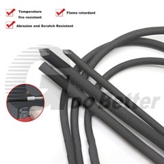Black Heat Resistant Sleeving Cable Wire High Temperature Component Lead Heat