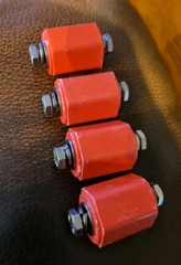 4 each MAR-BAL 1.25 Inch 10kV 1/4-20 Threaded Insulator With S.S. Hardware USA