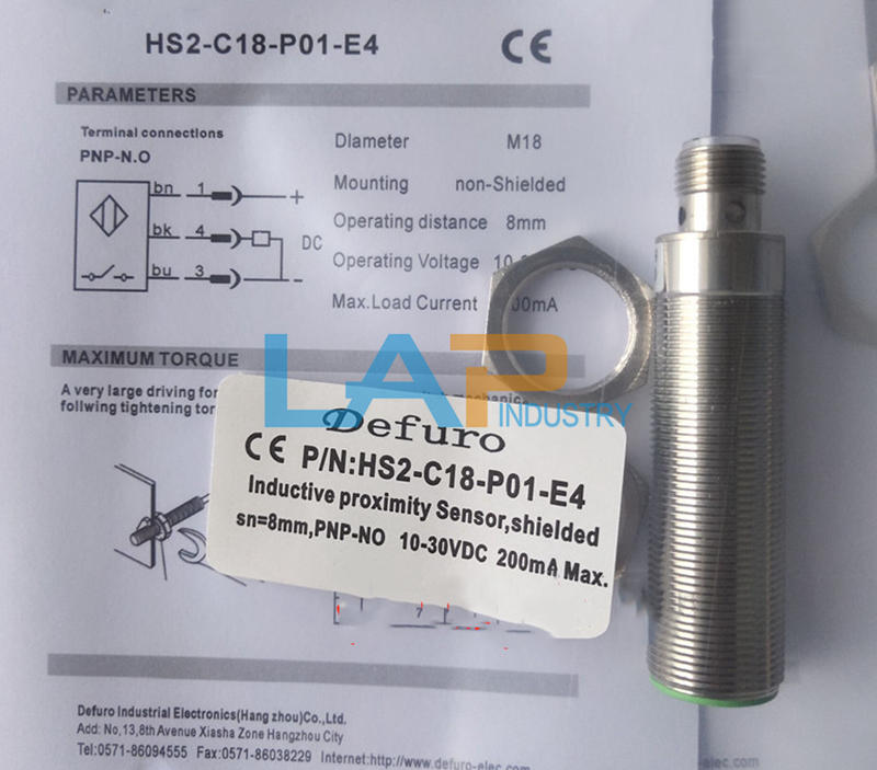 1PCS New For proximity switch HS2-C18-P01-E4 sensor 10-30VDC 200mA