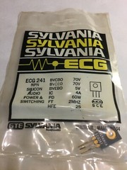 Sylvania ECG 241 NPN Silicon Audio Power & Switching 60w 2MHZ Component